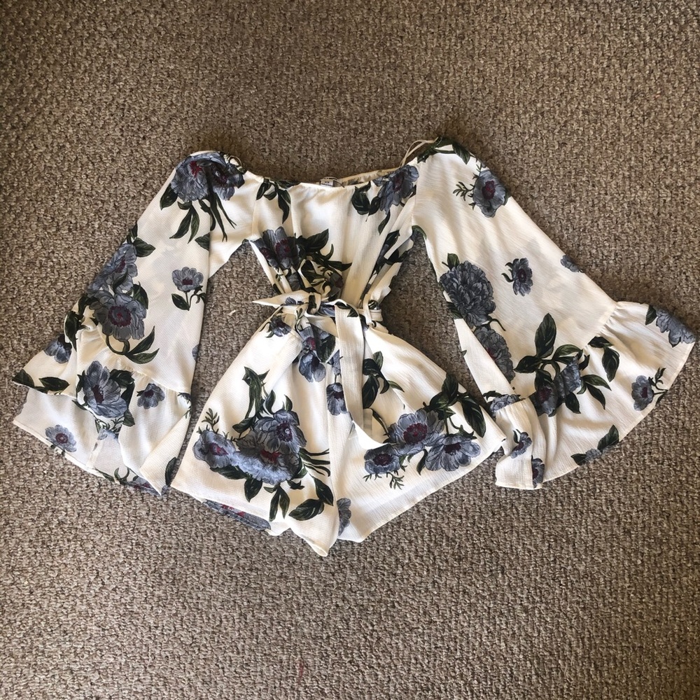 Floral Off Shoulder Romper